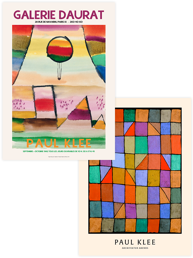 Paul Klee Architecture - Poster Seti Duo Ünlü Ressamlar Poster