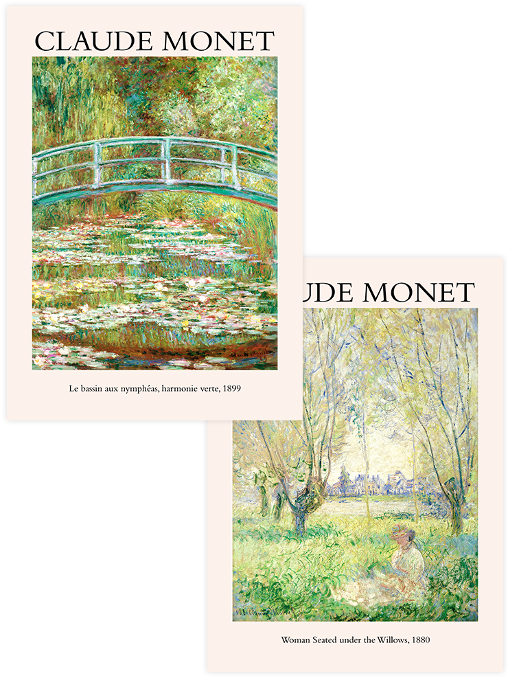 Claude Monet Woman Seated - Poster Seti Duo Ünlü Ressamlar Poster