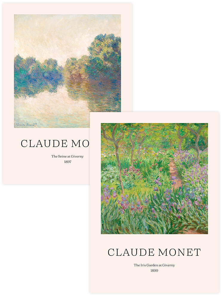 Claude Monet The Seine - Poster Seti Duo Ünlü Ressamlar Poster
