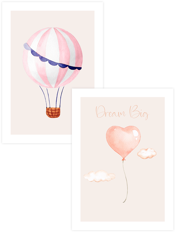 Dream Big - Poster Seti Duo Çocuk Odası Poster