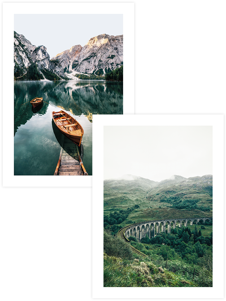 Peaceful Landscape - Poster Seti Duo Fotoğraflar Poster