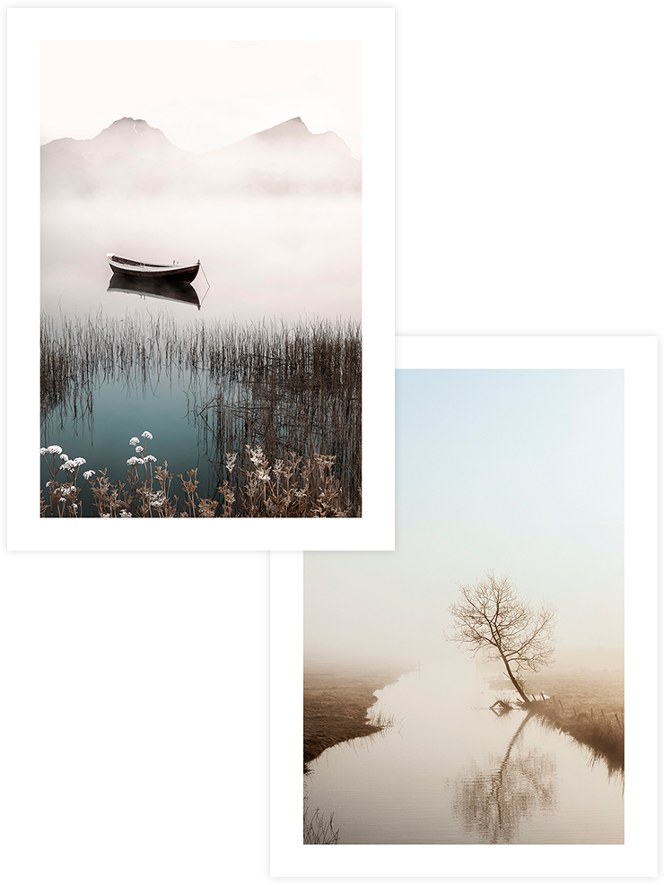 Peaceful - Poster Seti Duo Fotoğraflar Poster