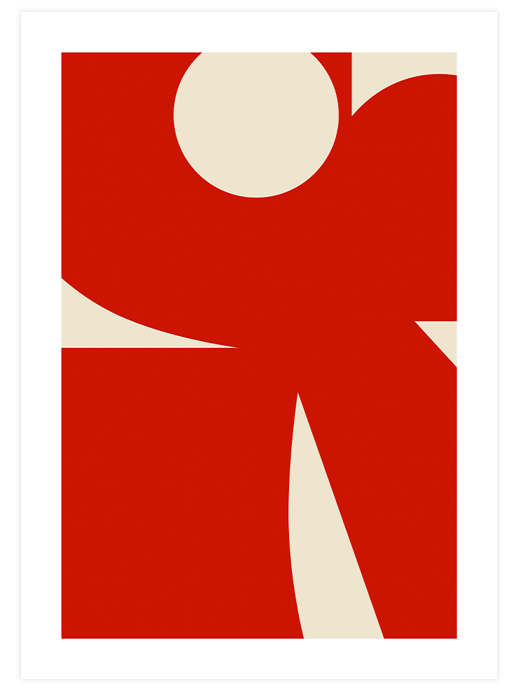 Red & Blue Shapes - Poster Seti Duo Poster