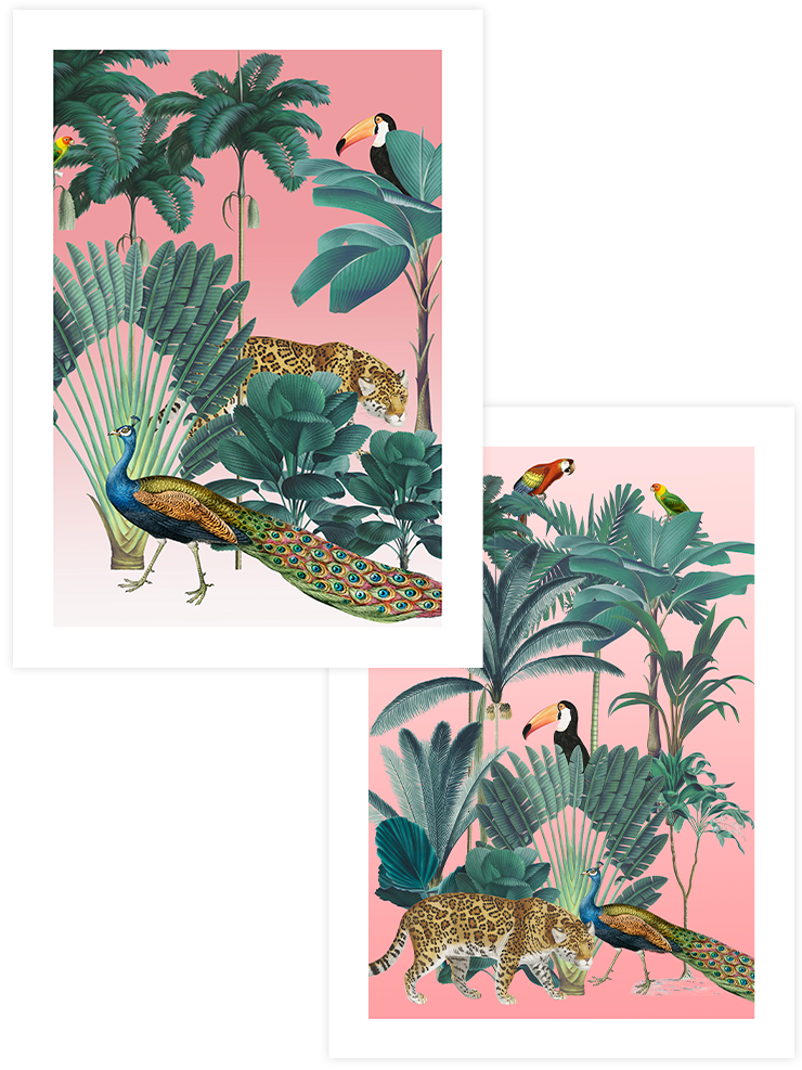 Beautiful Jungle - Poster Seti Duo Sanatsal Poster