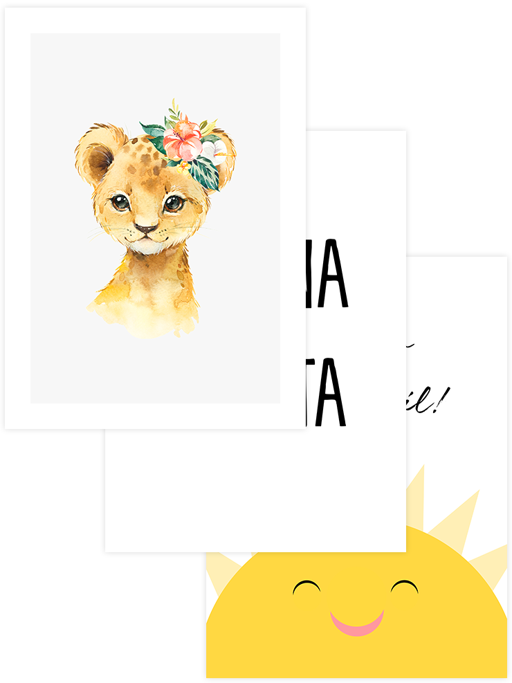 Hakuna Matata - Poster Seti Trio Çocuk Odası Poster