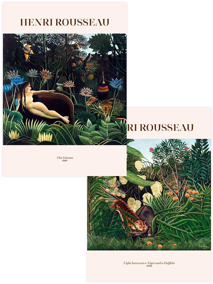 Henri Rousseau The Dream - Poster Seti Duo Ünlü Ressamlar Poster