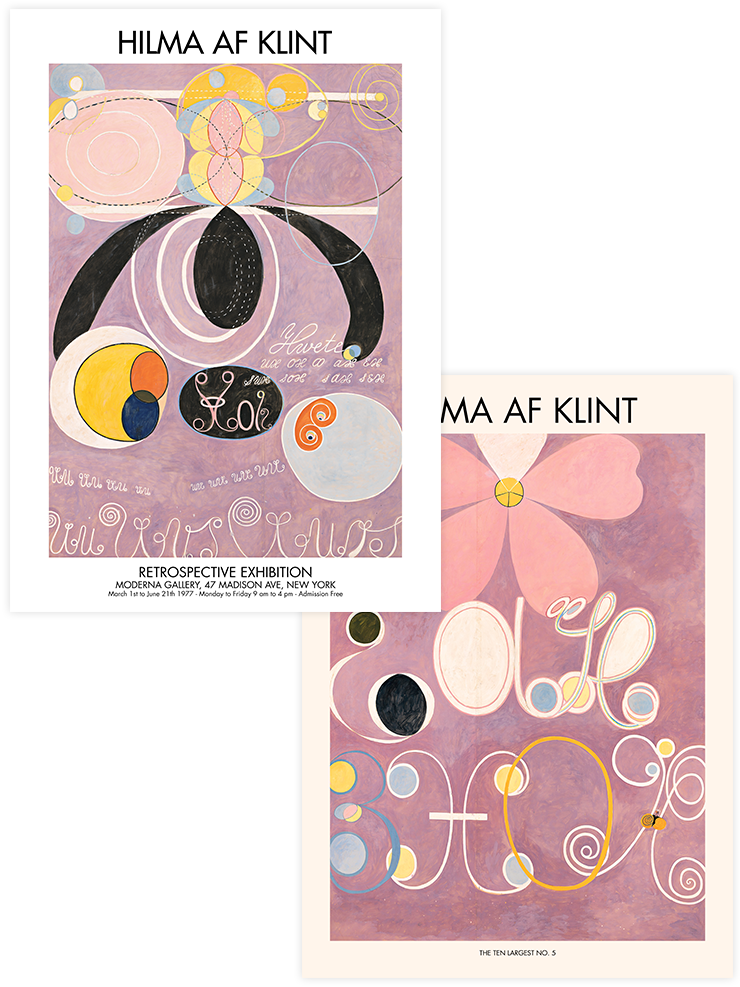 Hilma Af Klint Ten Largest - Poster Seti Duo Ünlü Ressamlar Poster