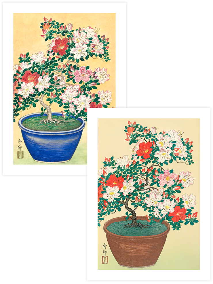 Ohara Koson Flowers - Poster Seti Duo Ünlü Ressamlar Poster