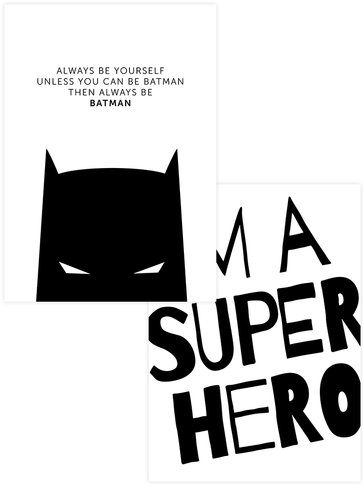 Super Hero - Poster Seti Duo Çocuk Odası Poster