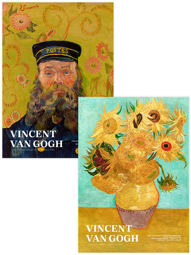 Van Gogh Postman - Poster Seti Duo Ünlü Ressamlar Poster