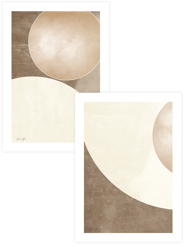 Ultra Beige - Poster Seti Duo Sanatsal Poster