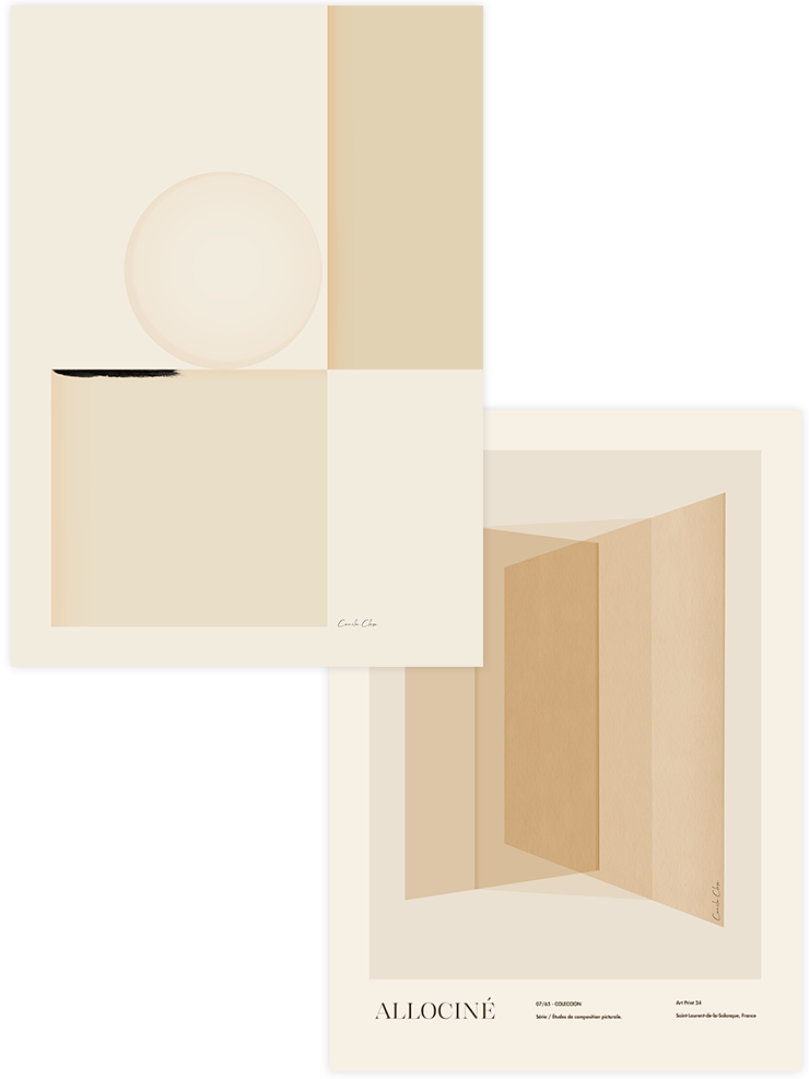 Beige Sophistication - Poster Seti Duo Sanatsal Poster