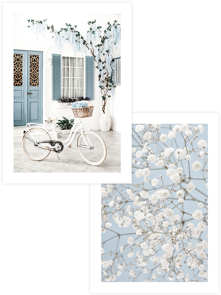 Beige & Blue - Poster Seti Duo Fotoğraflar Poster