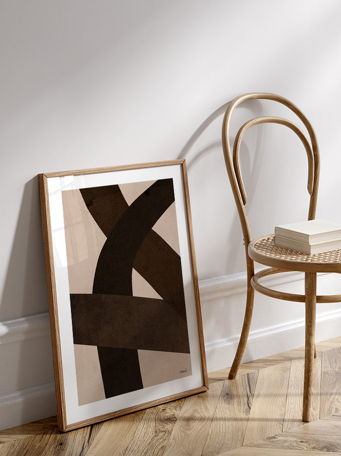 Brown Shapes N2 - Art Print Poster