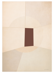 Soyut Kahverengi Poster - Giclée Baskı