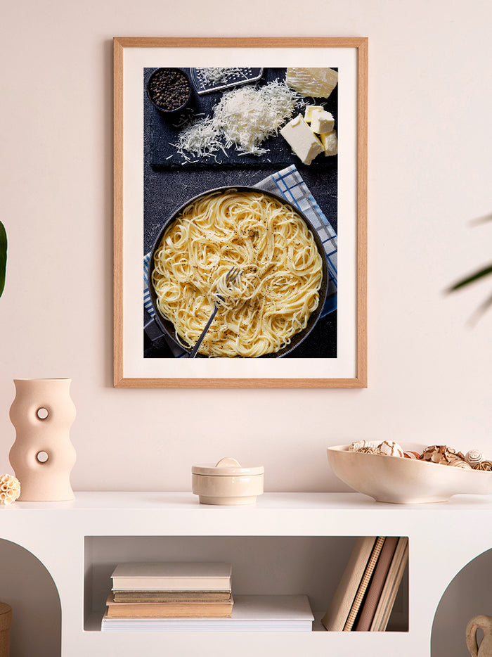 The Art Of Eating Pasta - Art Print Poster