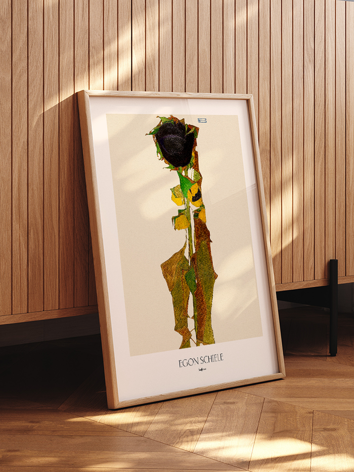 Egon Schiele Sunflower - Art Print Poster