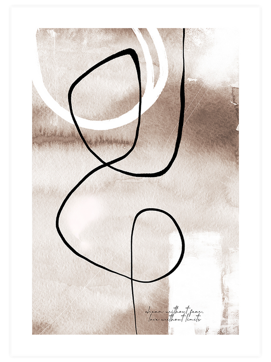 Abstract Lines N3 Poster - Giclée Baskı