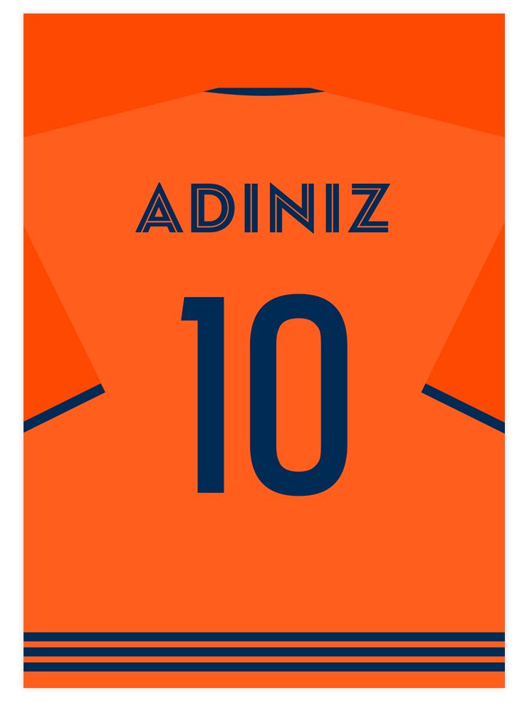 Futbol Forması Tek Renk Kişiye Özel - Art Print Poster