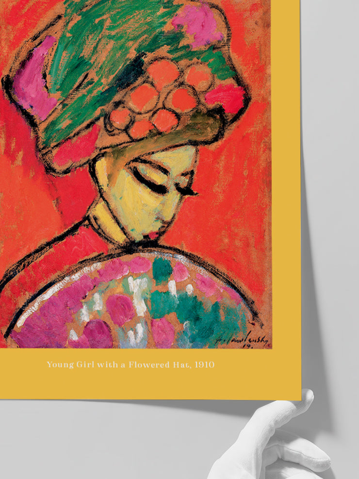 Jawlensky Young Girl with a Flowered Hat - Art Print Poster