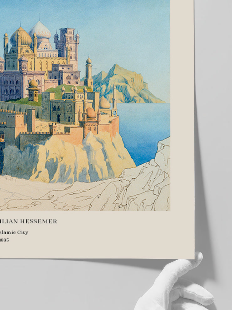 Friedrich Hessemer Vision of an Islamic City - Art Print Poster