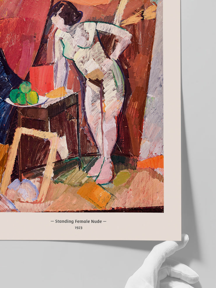 Edvard Weie Standing Female Nude - Art Print Poster