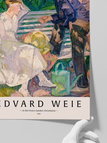 Edvard Weie In the Vicars Garden, Christianso - Art Print Edvard Weie In the Vicars Garden, Christianso - Art Print