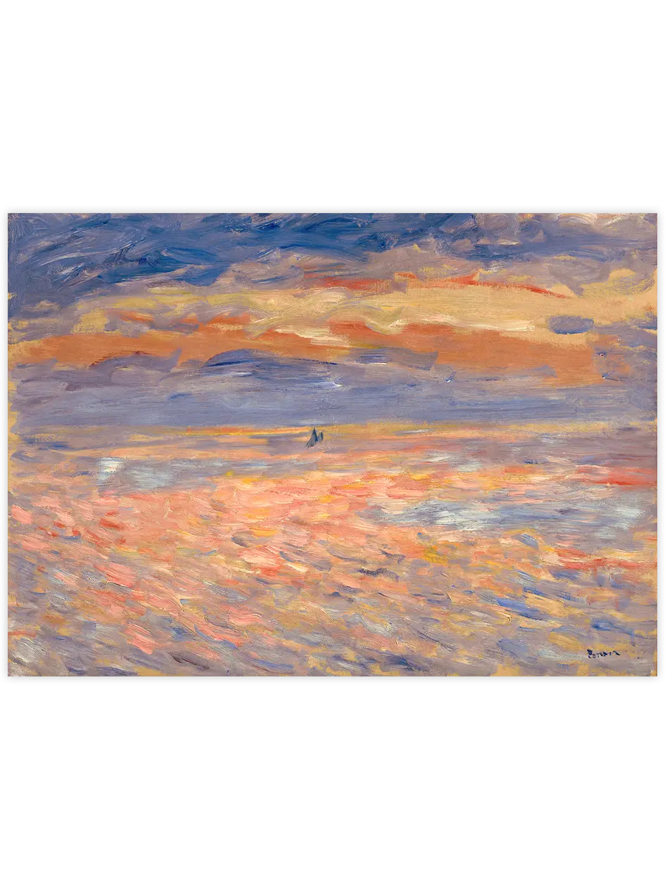 Pierre-Auguste Renoir Sunset - Art Print Ünlü Ressamlar Poster