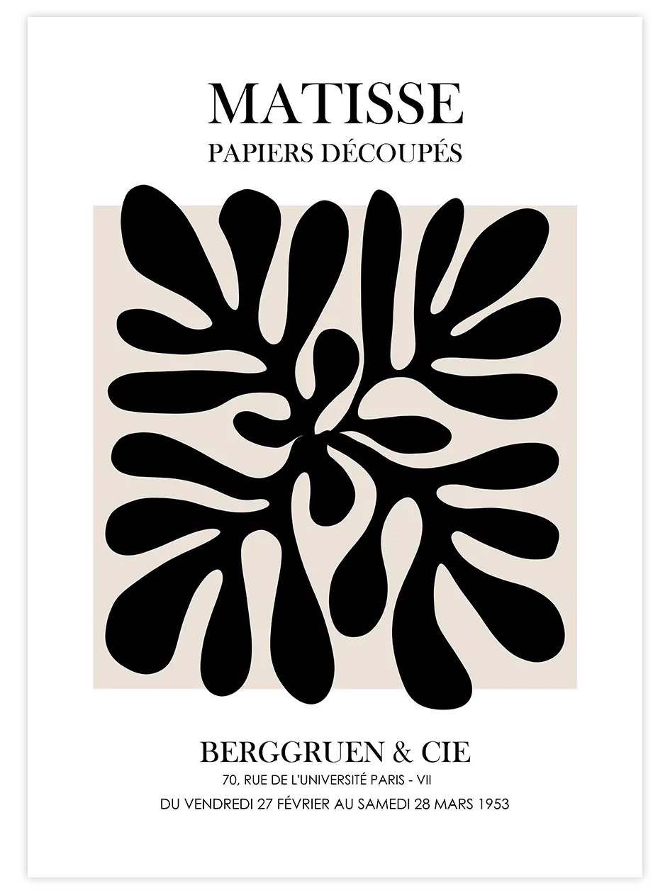 Matisse Soyut Afiş N3 - Art Print Ünlü Ressamlar Poster