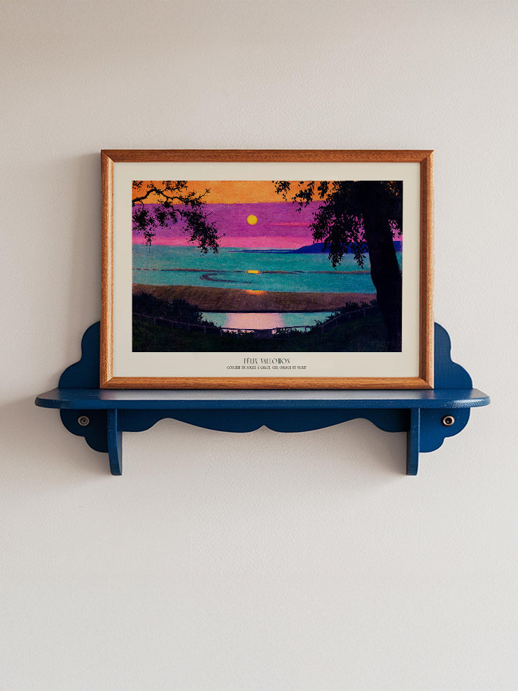 Félix Vallotton Coucher de Soleil à Grace, Ciel Orange et Violet - Art Print Poster