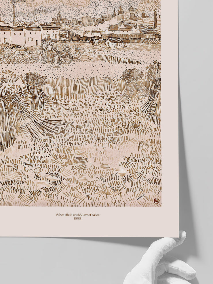 Van Gogh Arles: View from the Wheatfields - Art Print Poster