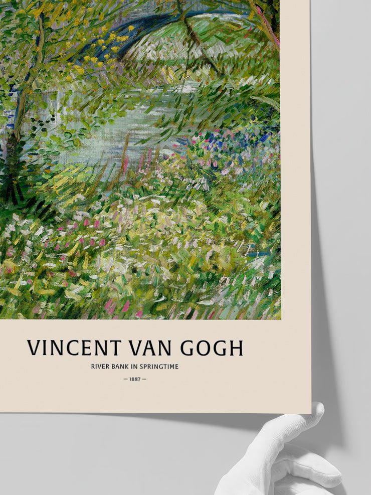 Van Gogh River Bank - Art Print Poster