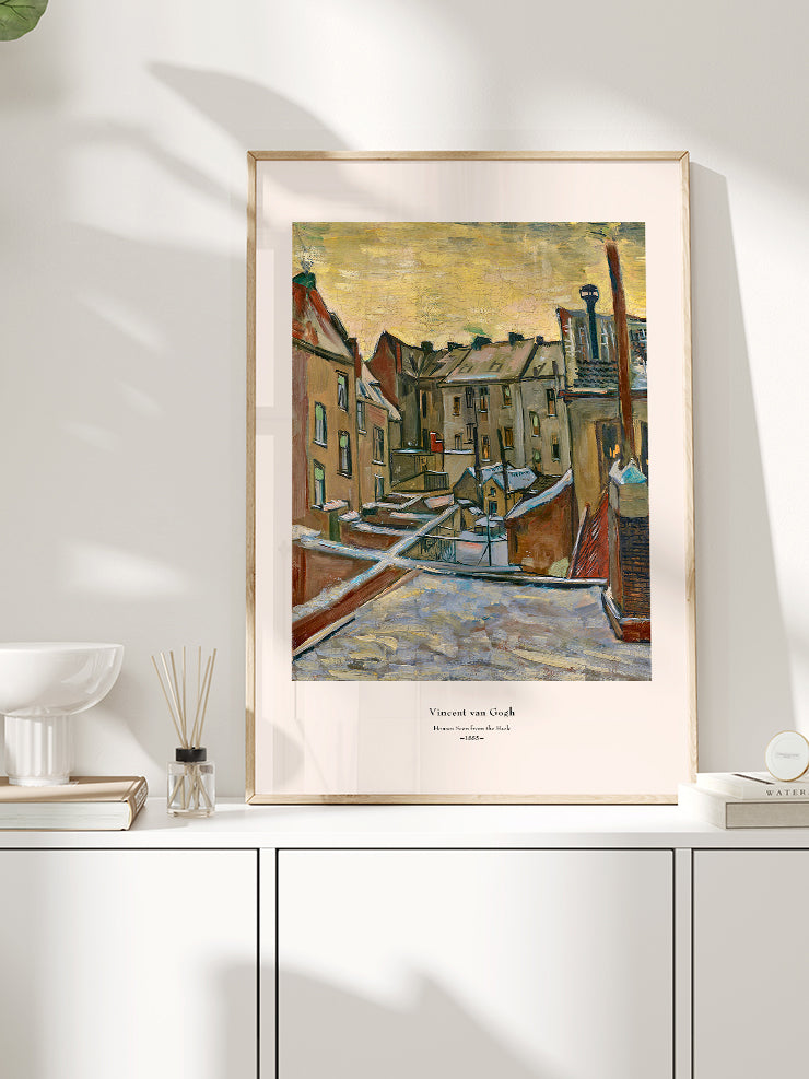 Van Gogh Evlerin Arkadan Görünümü - Art Print Poster