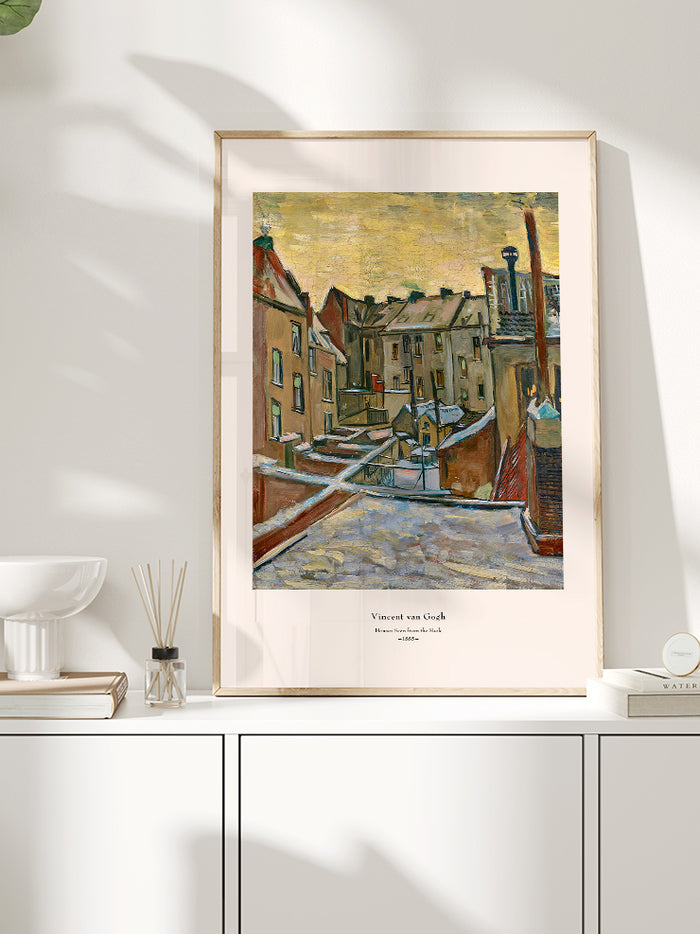 Van Gogh Evlerin Arkadan Görünümü - Art Print Poster