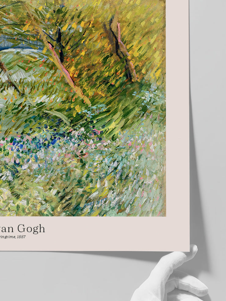 Van Gogh İlkbaharda Nehir Kıyısı - Art Print Poster