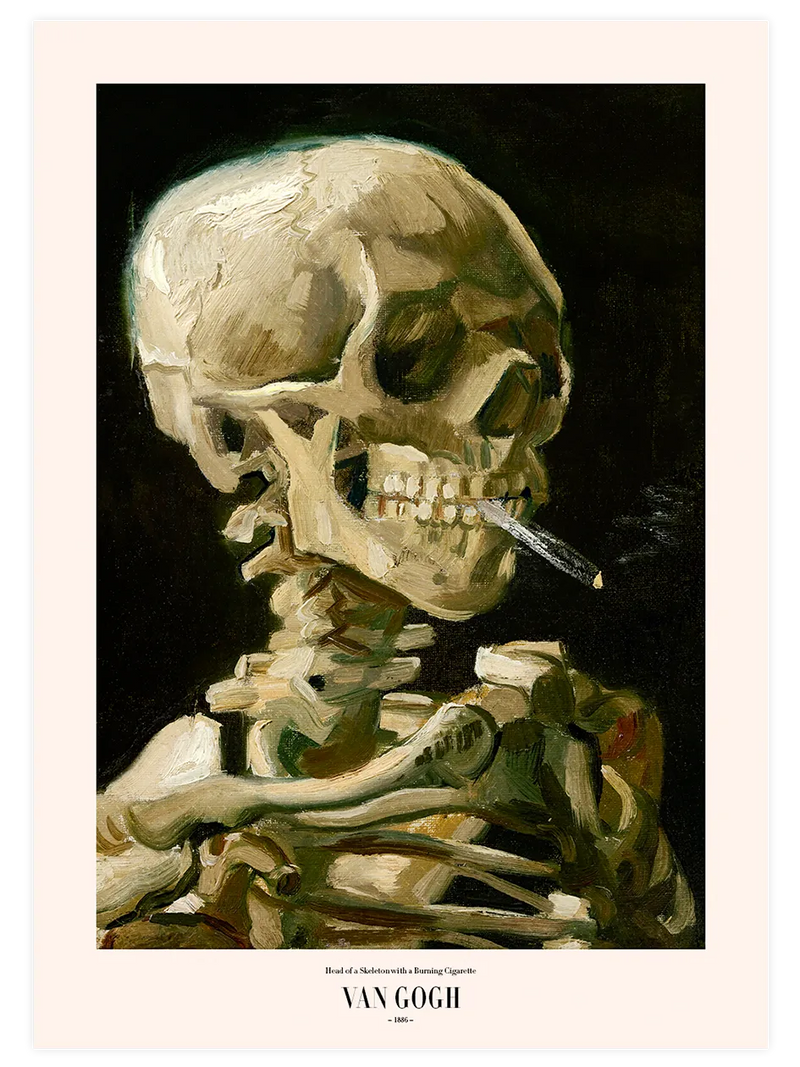 Skeleton with a Burning Cigarette