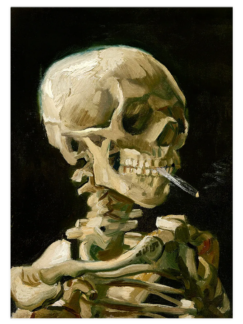 Van Gogh Skeleton with a Cigarette
