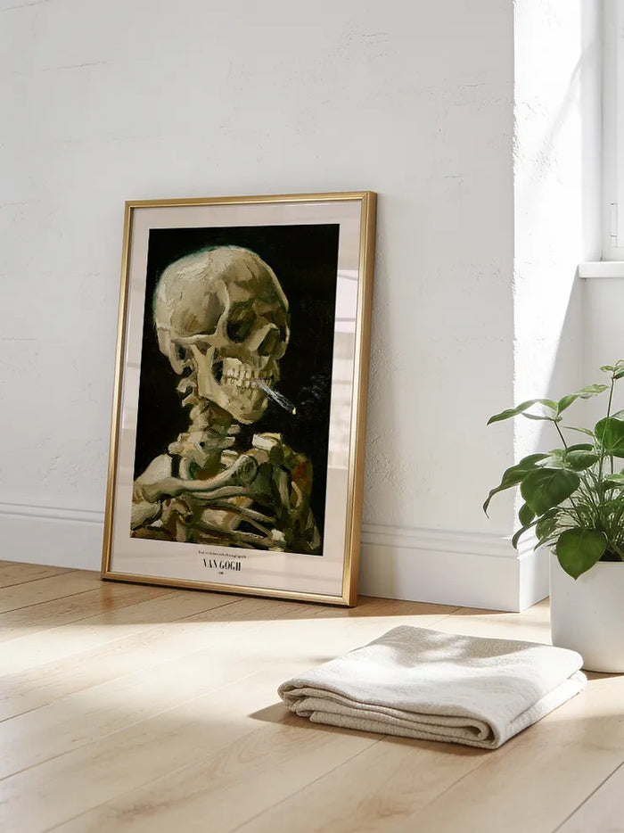 Tablo Skeleton with a Burning Cigarette
