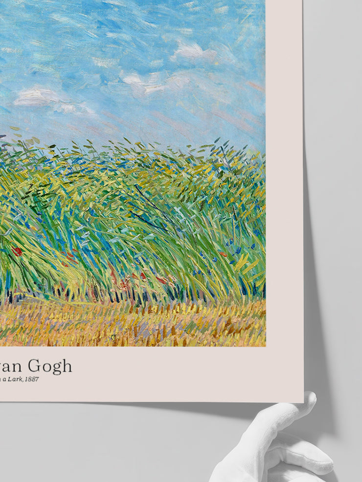Van Gogh Tarlada Tarla Kuşu - Art Print Poster