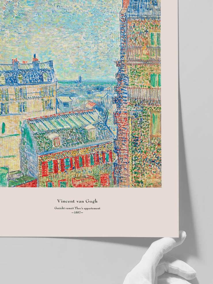 Van Gogh View of Paris from Vincent's Room in the Rue Lepic - Art Print Poster