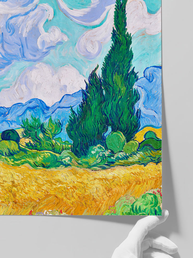 Van Gogh Wheat Field with Cypresses - Art Print Poster