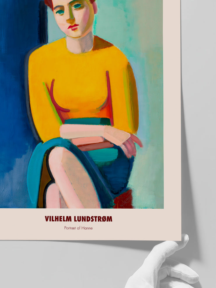 Vilhelm Lundstrom Portrait of Hanne - Art Print Poster