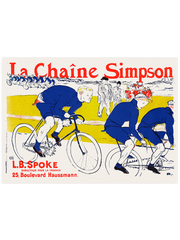 Vintage La Chaine Simpson Poster - Giclée Baskı