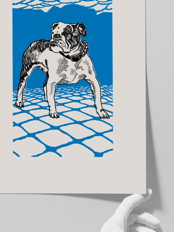 Vintage Bulldog - Art Print Poster