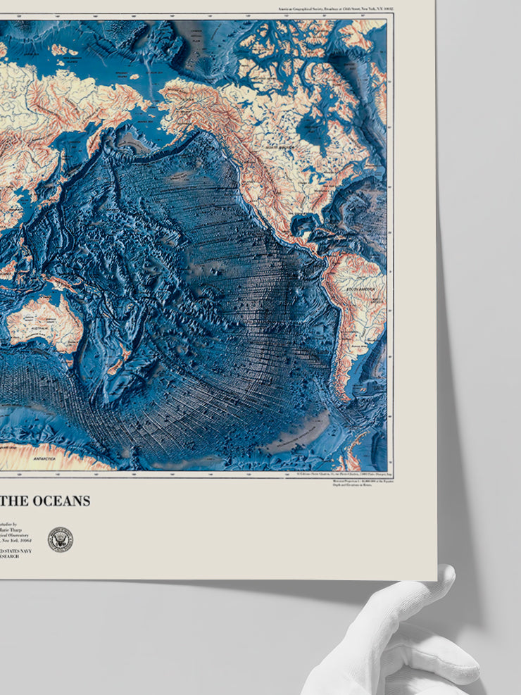 Vintage The Floor of the Oceans - Art Print Poster