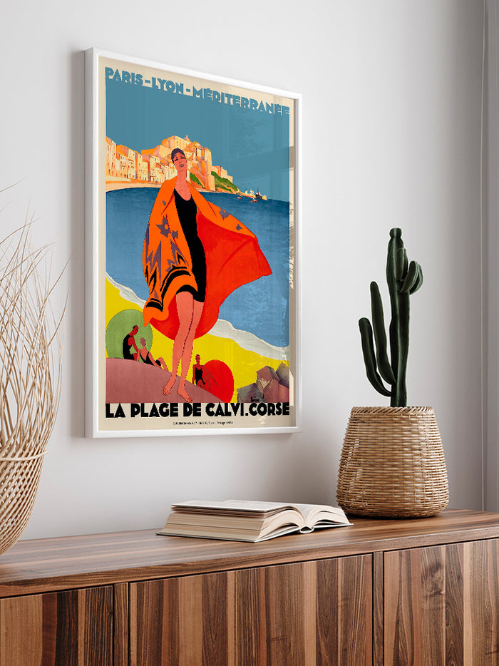 Vintage Calvi Corse - Art Print Poster