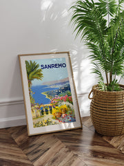 Vintage Sanremo Poster - Giclée Baskı