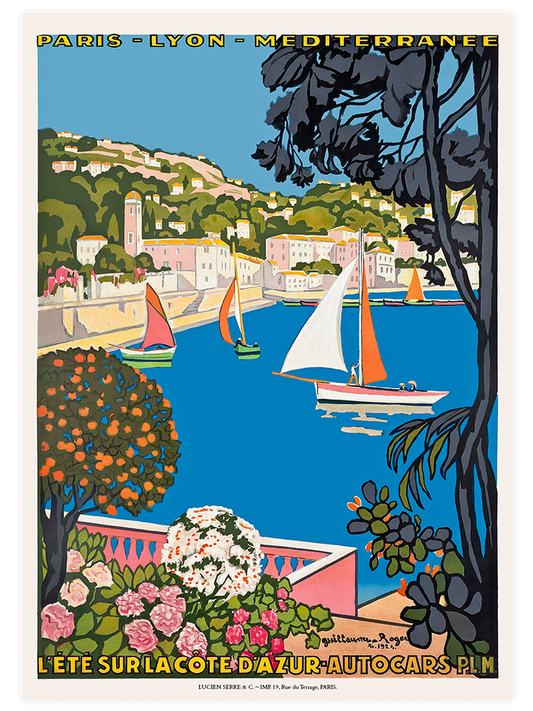 Vintage Cote d’Azur Afiş Poster - Giclée Baskı