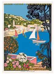 Vintage Cote d’Azur Afiş Poster - Giclée Baskı