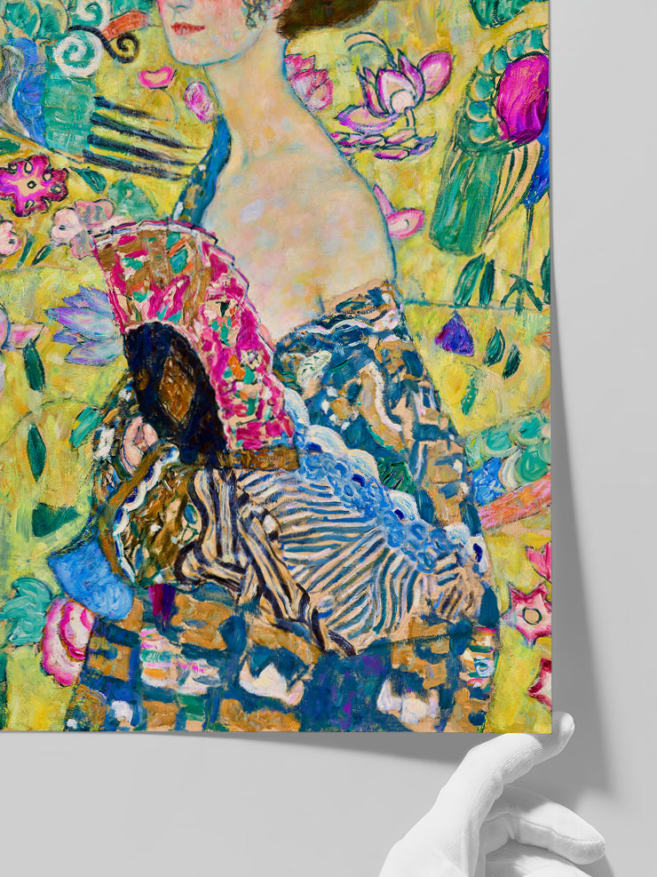 Gustav Klimt Woman With Fan - Art Print Poster